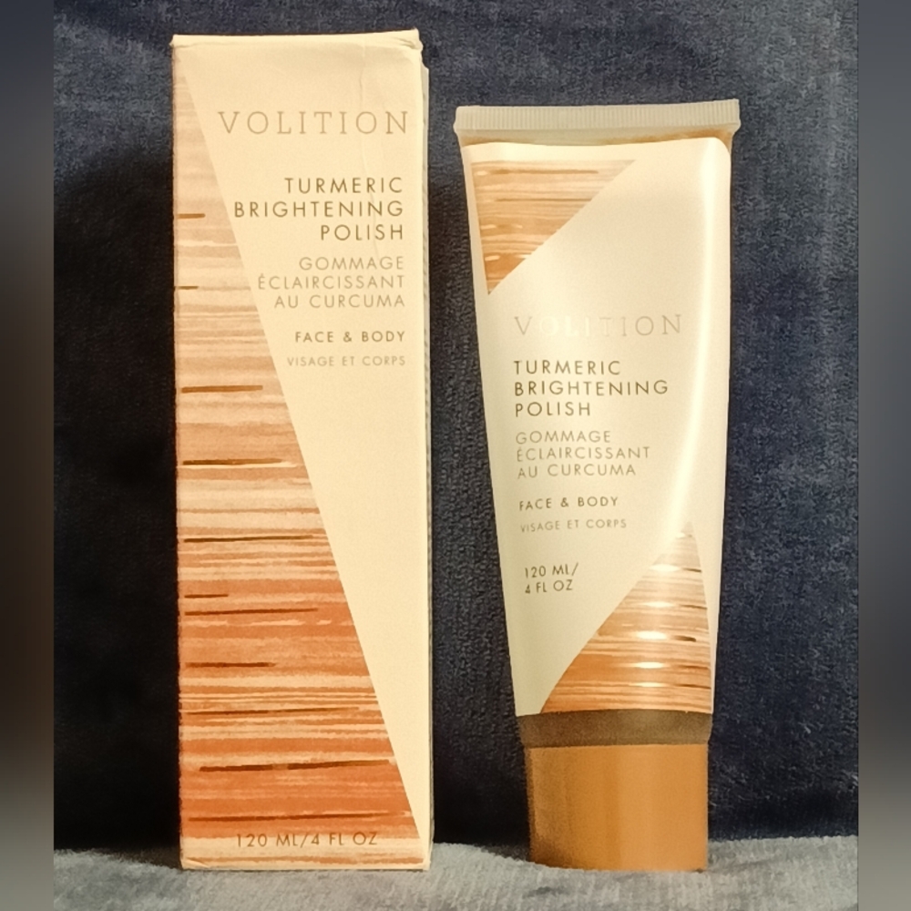 Volition Turmeric Brightening Polish Face & Body 4 fl oz/120 ml Full Size NIB